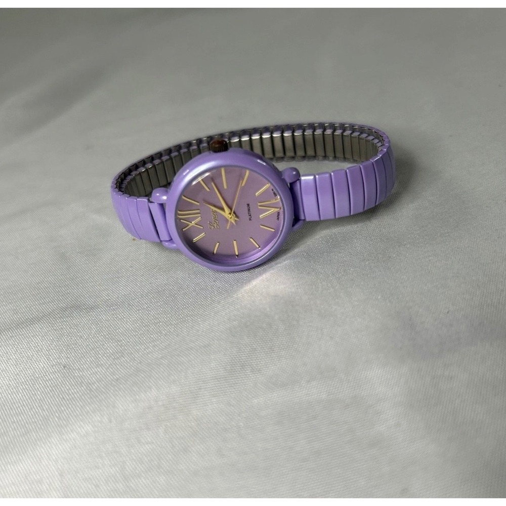 Geneva Platinum Purple Expansion Band Watch Roman Numeral Dial No. 4790
